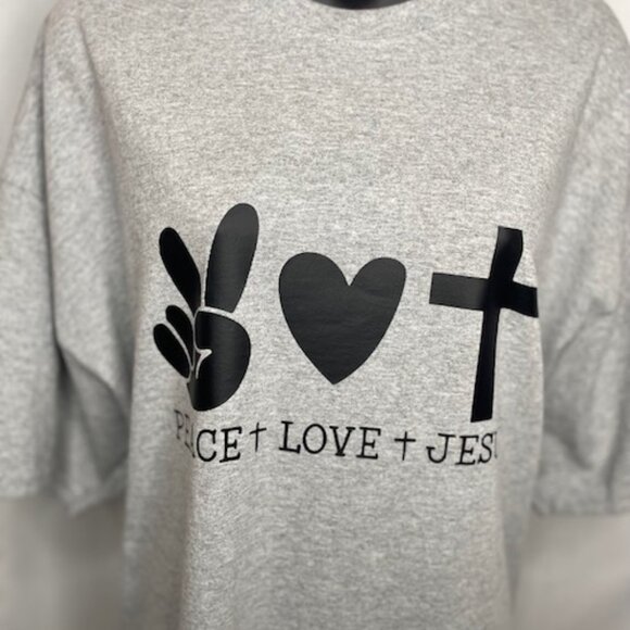 Elle Peace+Love+Jesus Short Sleeve Tee - Picture 5 of 6